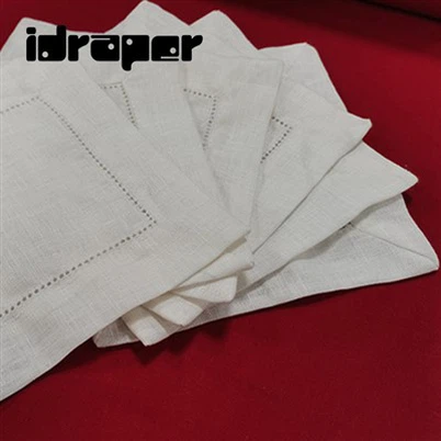 Napkin bwason koton blan